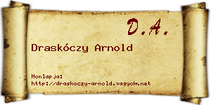 Draskóczy Arnold névjegykártya