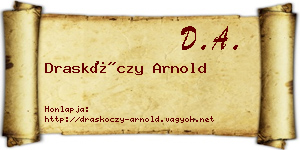Draskóczy Arnold névjegykártya