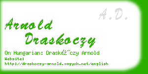 arnold draskoczy business card